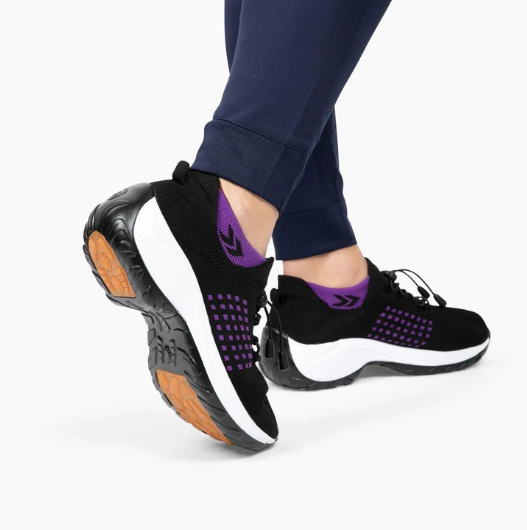 Ortho Cushion Shoes - Black/Purple