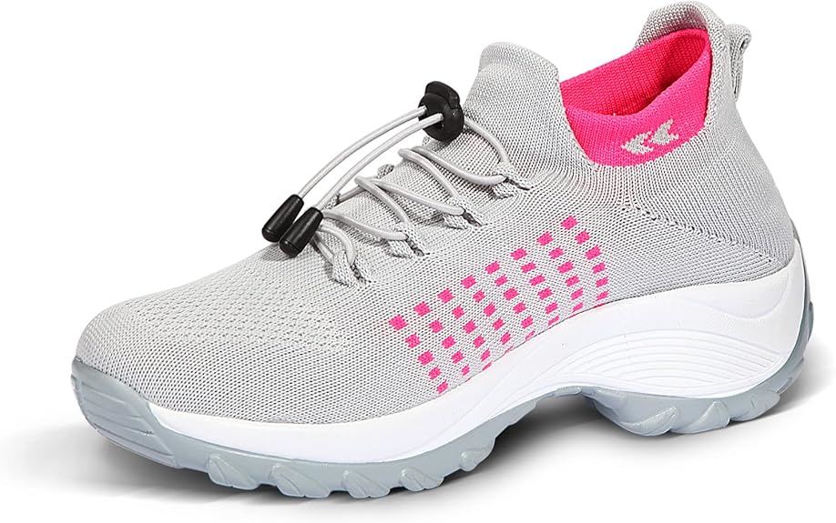 Ortho Cushion Shoes - Grey/Pink