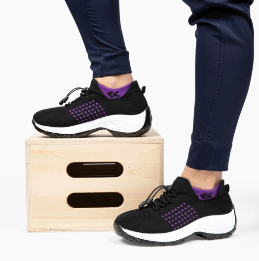 Ortho Cushion Shoes - Black/Purple