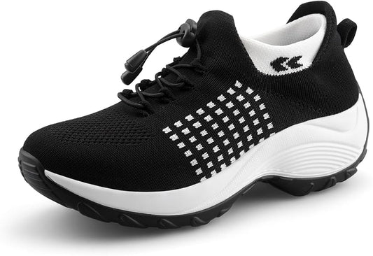 Ortho Cushion Shoes - Black/White